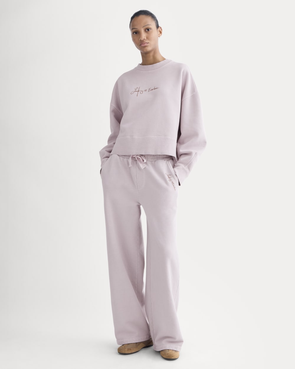 Everlane x The Laufey Foundation Wide-Leg Sweatpant | Burnished Lilac