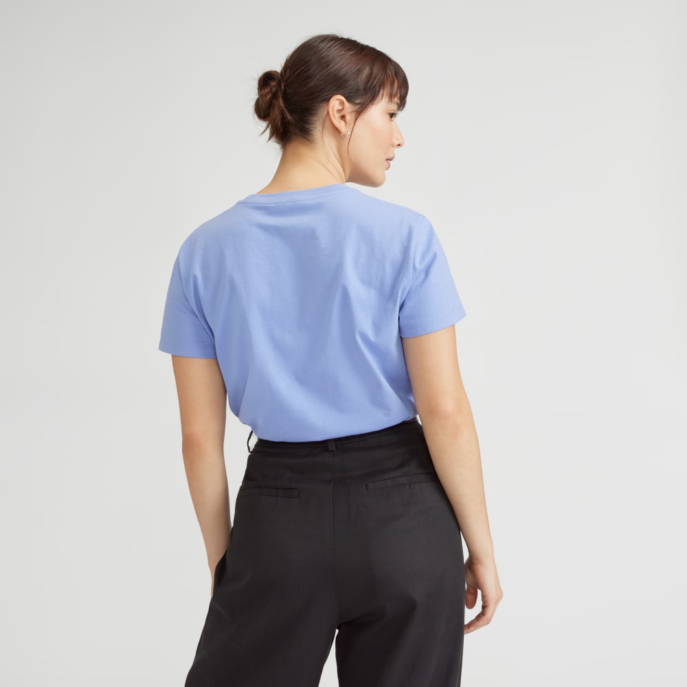 The Box-Cut Tee in Essential Cotton | Cornflower Blue | No Pocket