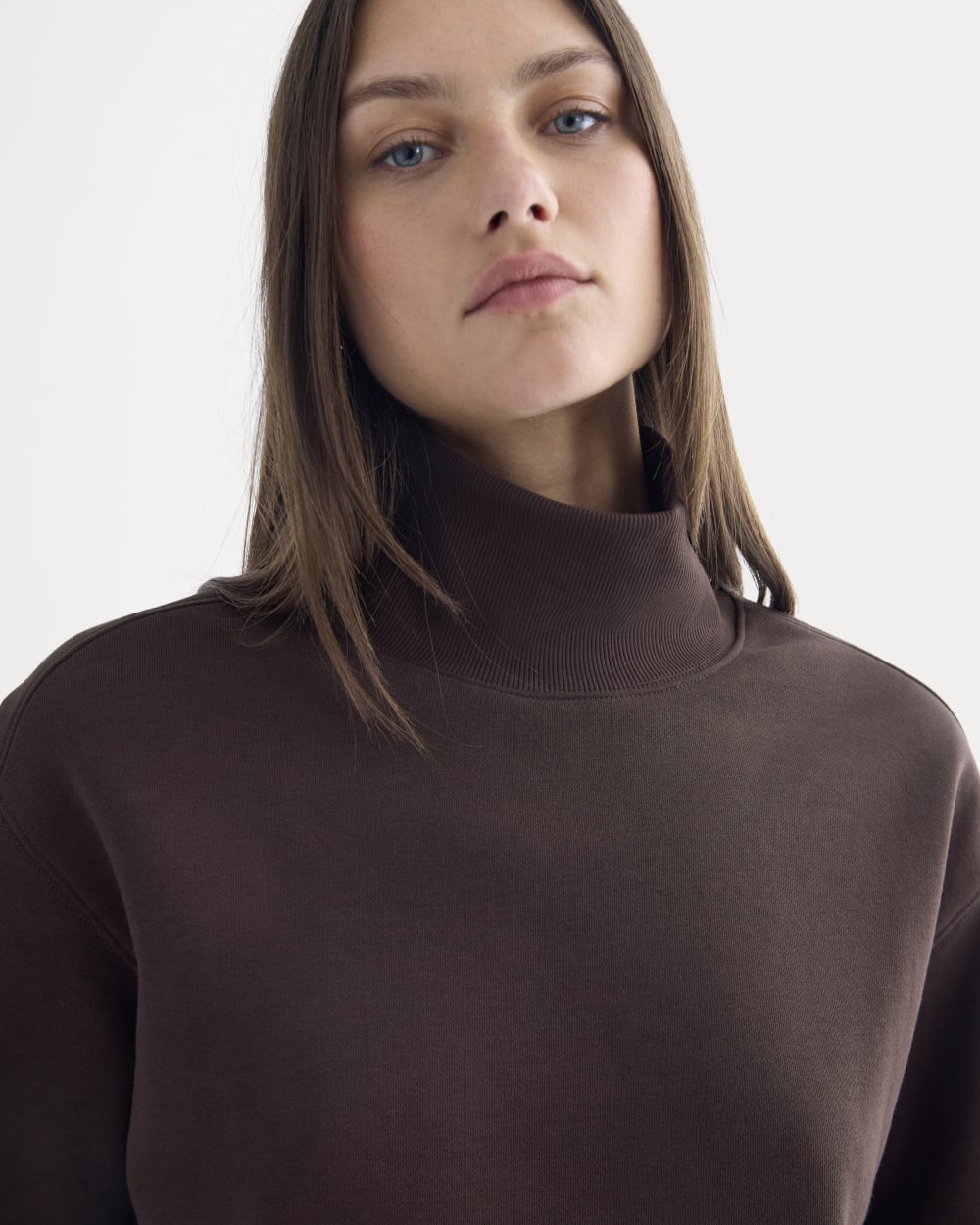 Luxe Fleece Turtleneck | Dark Chocolate