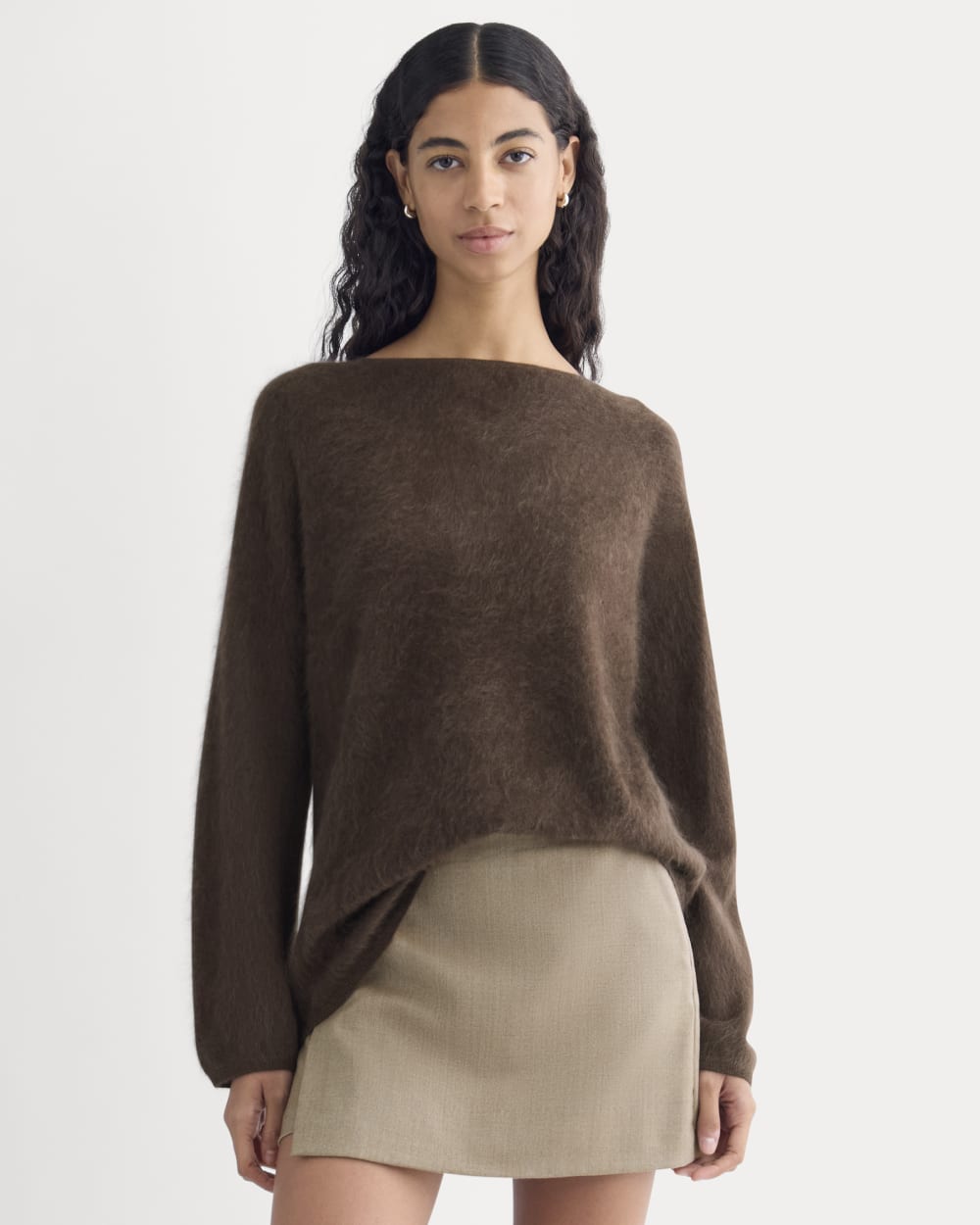 Lush Cashmere Boatneck Sweater | Raven