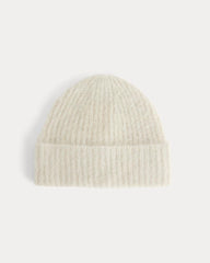 Plush Alpaca Beanie | Bone