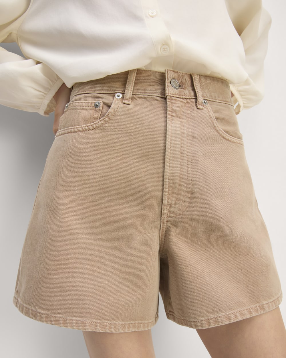 The A-Line Denim Short | Neutral Chanterelle