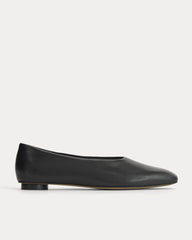 Gallery Square-Toe Flat | Black