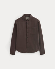 Brushed Flannel Shirt | Dark Chocolate