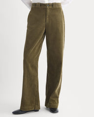 Corduroy Wide-Leg Trouser | Beech