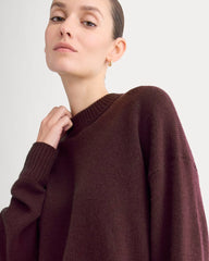 Cashmere Boyfriend Sweater | Wine