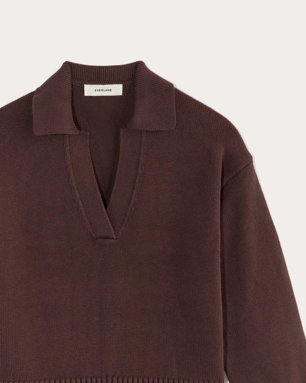 The Boxy Polo in Everyday Cotton | Dark Mahogany
