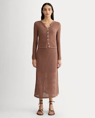 The Lace Knit Cardigan | Mocha