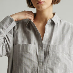 The Boxy Oxford | Chocolate Brown / White