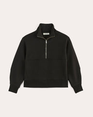 Luxe Fleece Half-Zip Sweatshirt | Black