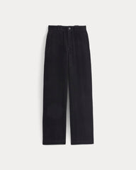 Corduroy Wide-Leg Trouser | Black