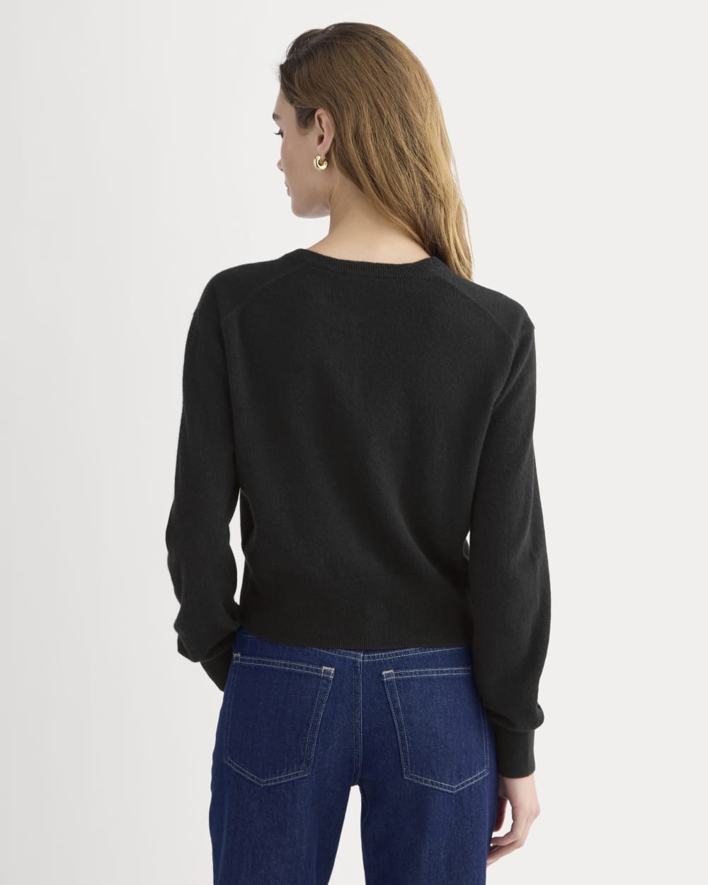 Cashmere Cropped Cardigan | Black