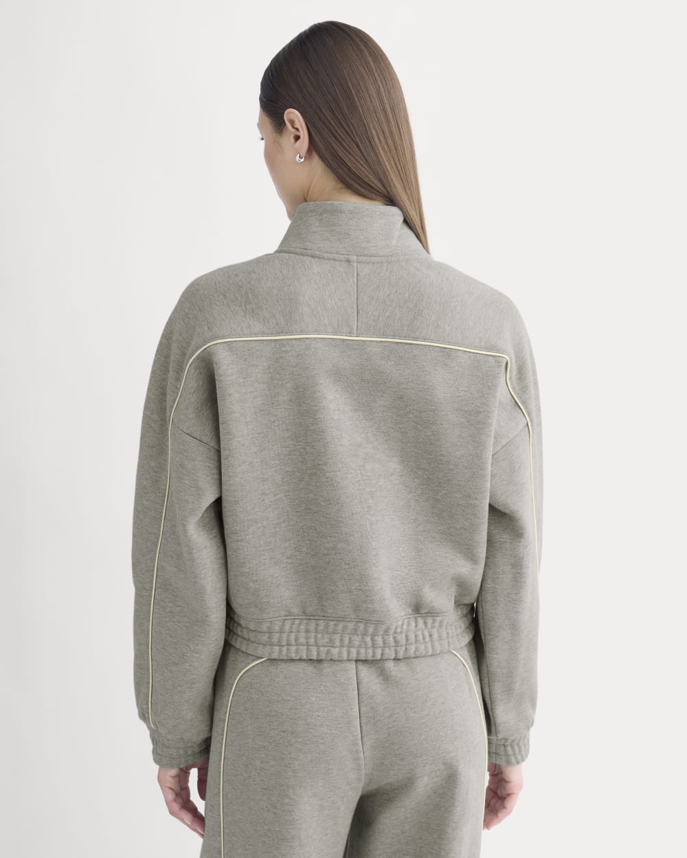 Luxe Fleece Track Jacket | Vintage Heather Grey