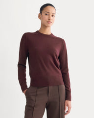 Cashmere Slim Crew Sweater | Wine