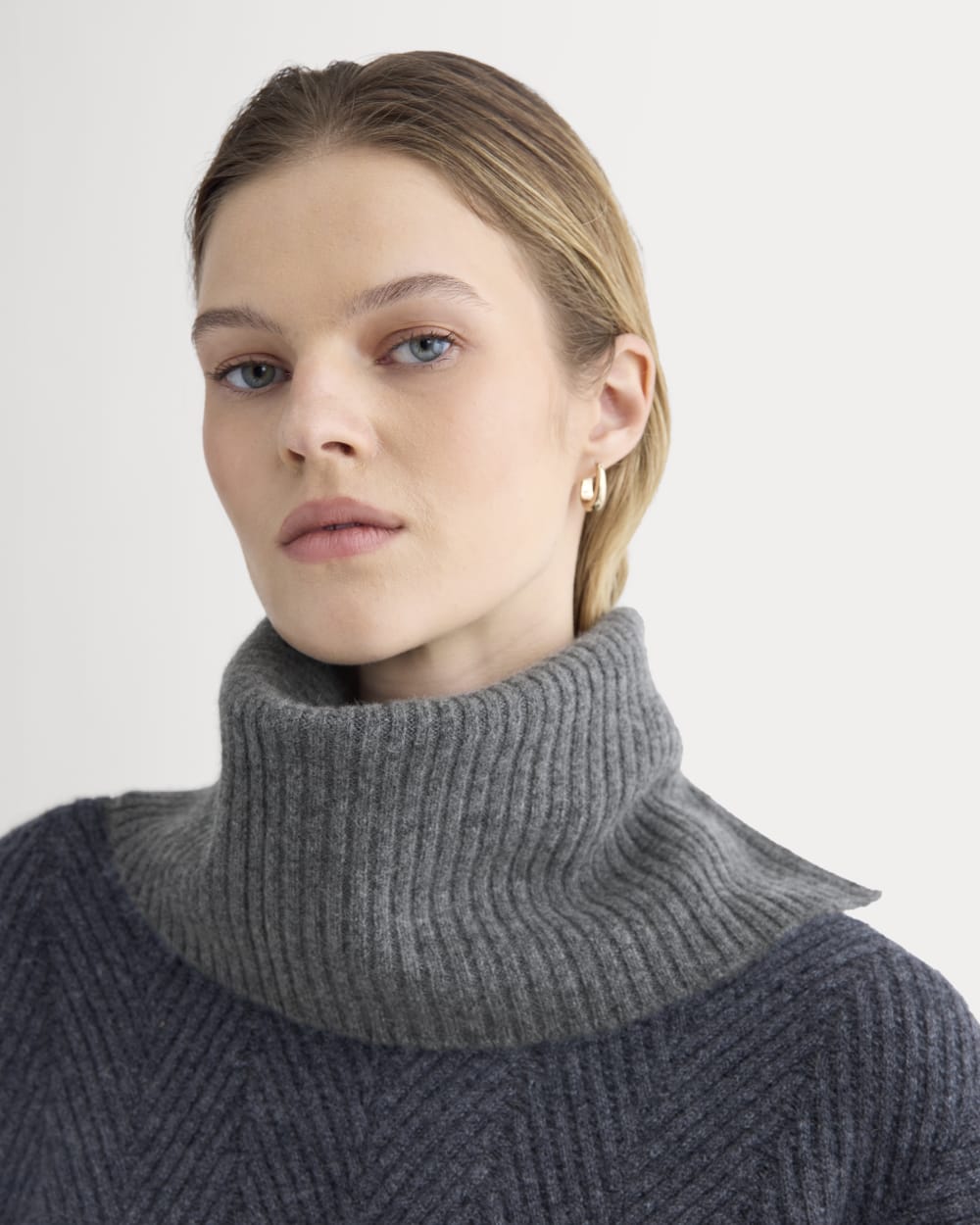 Cashmere Snood | Heather Mid Grey