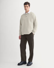 Luxe Fleece Rugby Polo | Peyote