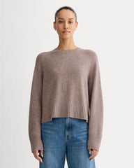The Boxy Crew in Cashmere | Light Heathered Taupe