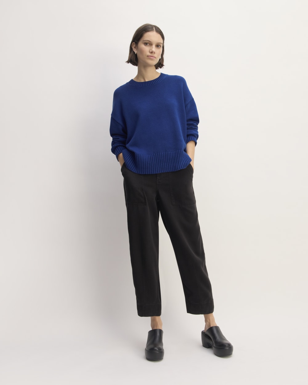 The Boxy Sweater in Everyday Cotton | Bellwether Blue