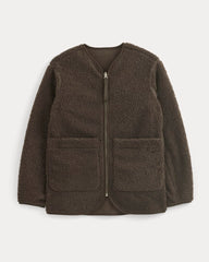 Reversible Teddy Jacket | Coffee Bean