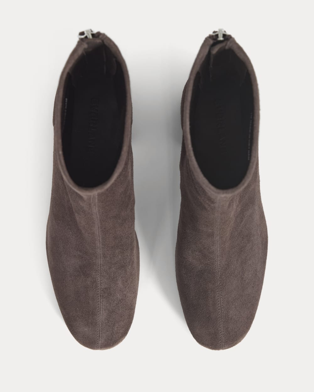 Leather Curved-Heel Boot | Dark Chocolate