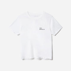 The 100% Brooklyn Box-Cut Tee | White / Black