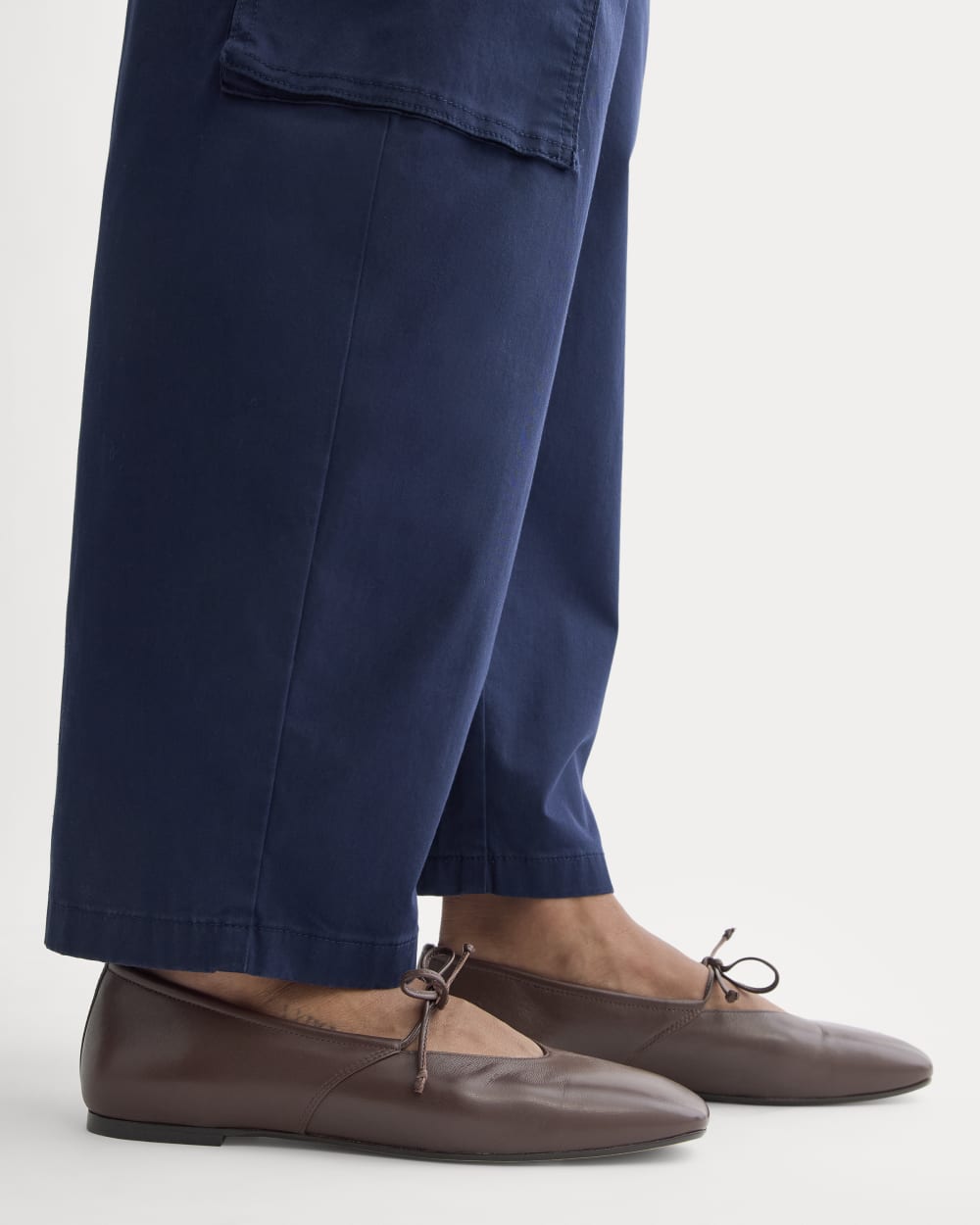 Leather Keyhole Flat | Burnt Umber