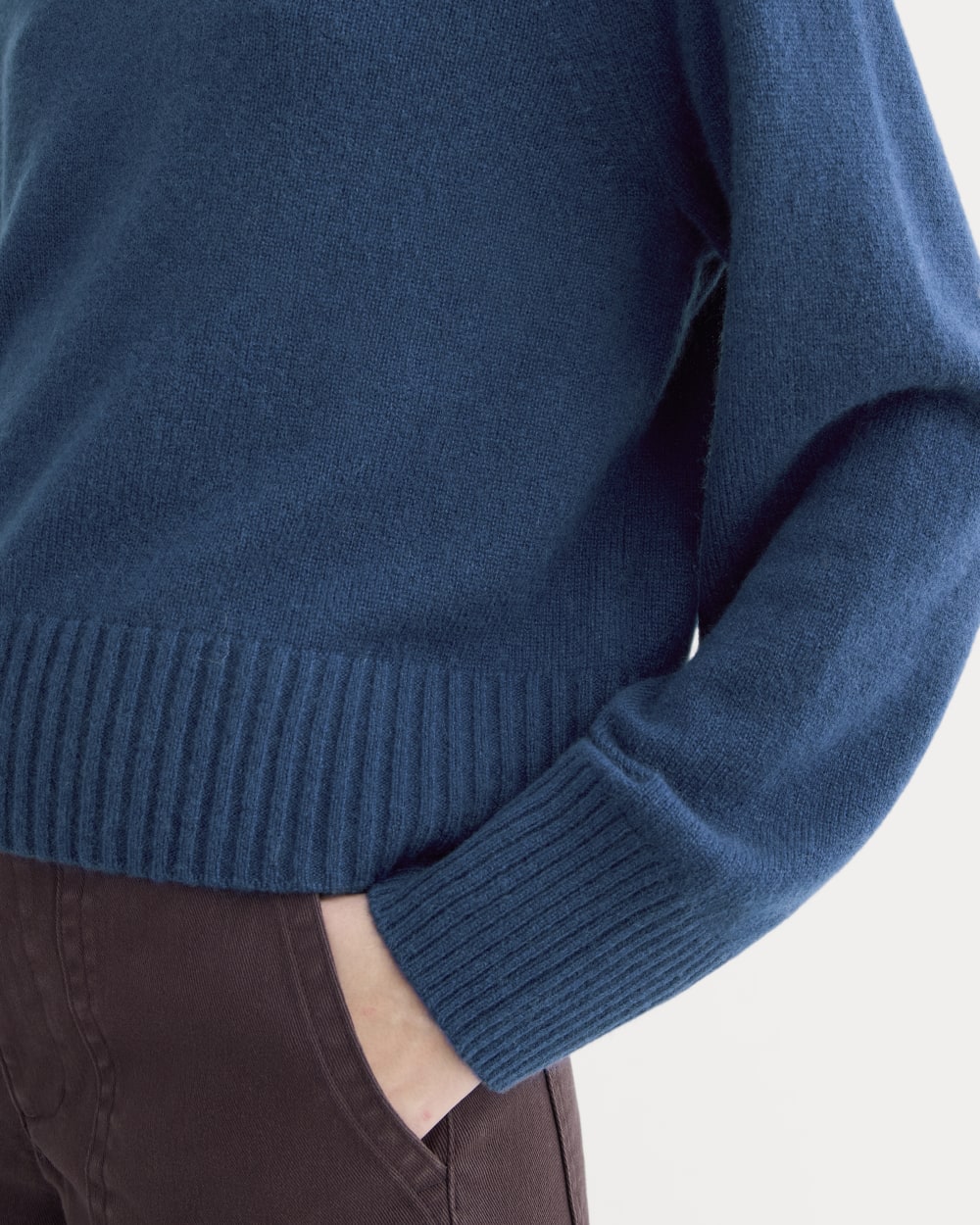 The Boxy Crew in Cashmere | Deep Lazuli Blue