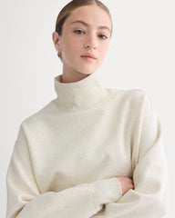 Luxe Fleece Turtleneck | Heathered Oat