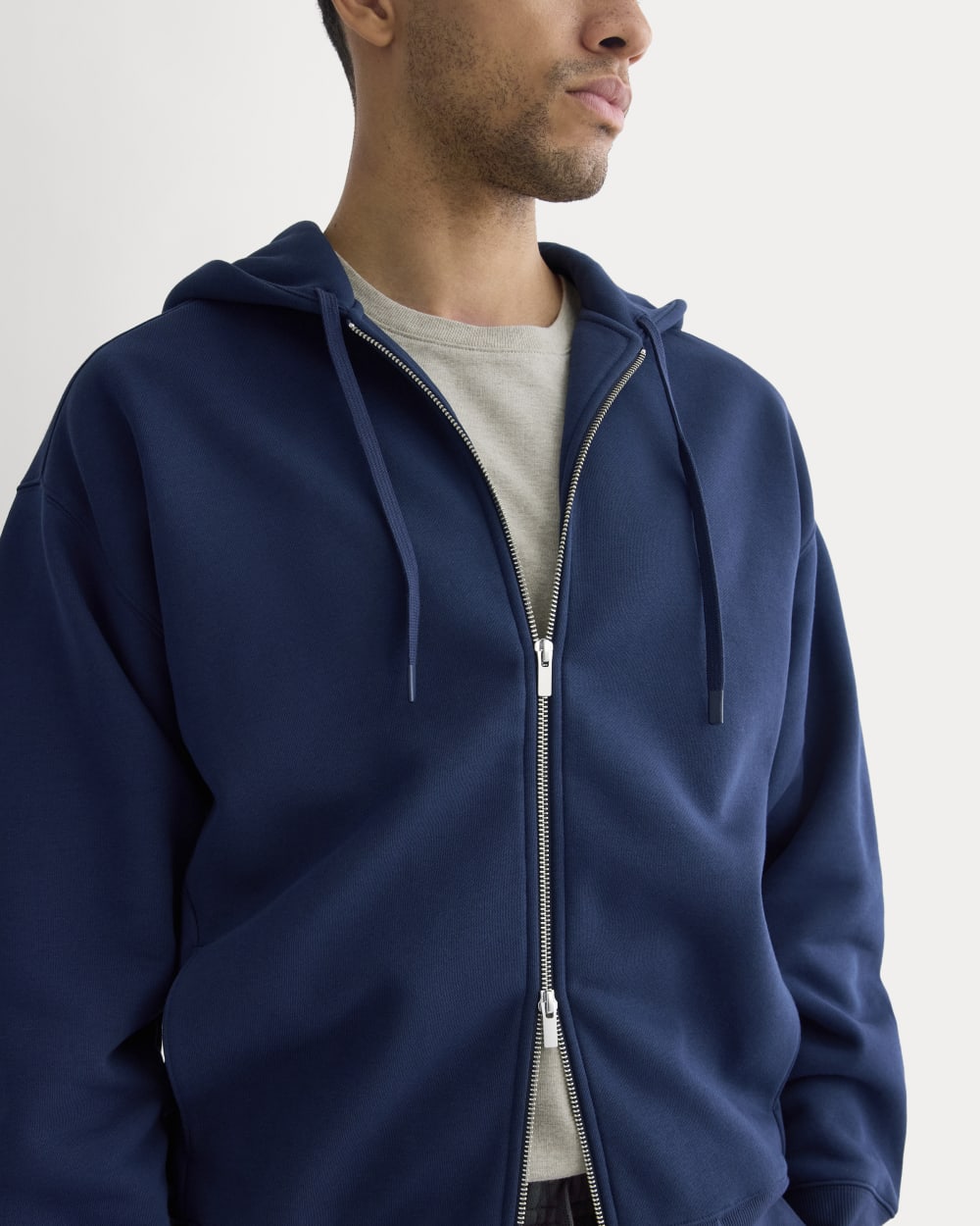 Luxe Fleece Full-Zip Hoodie | Deep Navy