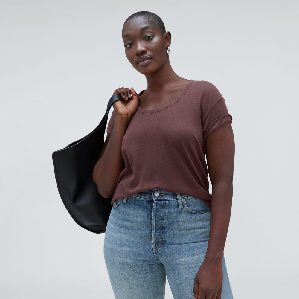 The Air Scoop-Neck Tee | Espresso