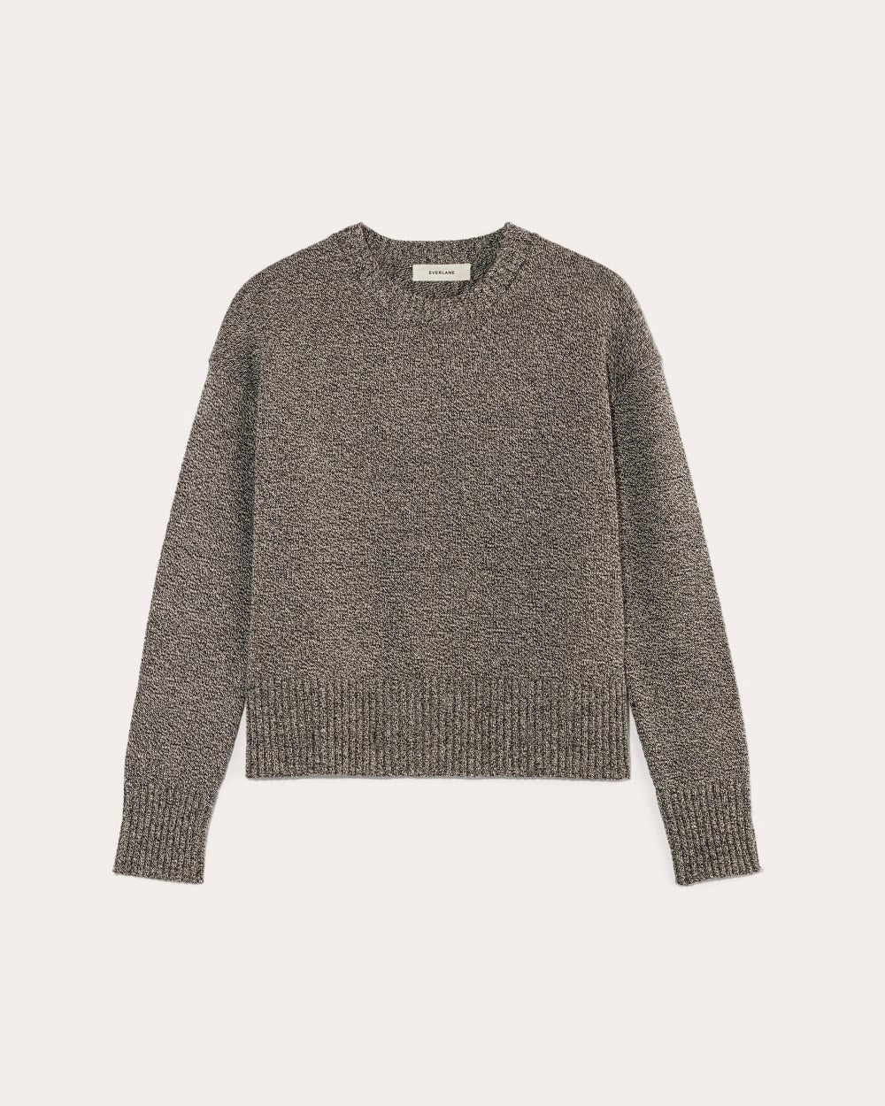 The Boxy Sweater in Everyday Cotton | Canvas / Black Twist