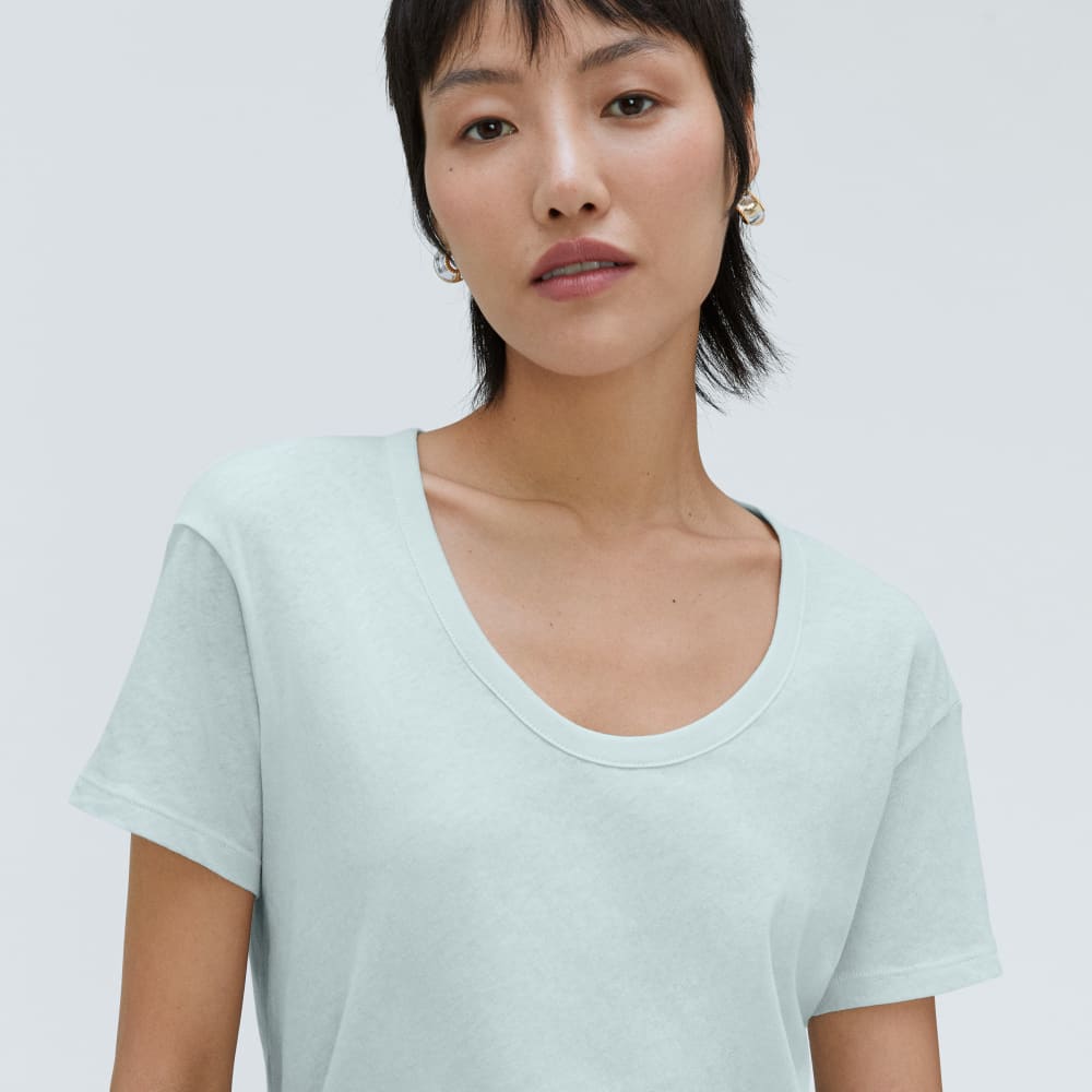 The Air Scoop-Neck Tee | Ice Blue