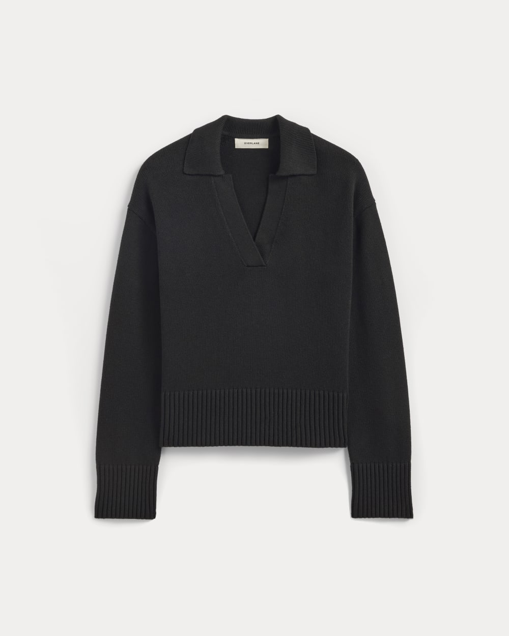 The Boxy Polo in Everyday Cotton | Black