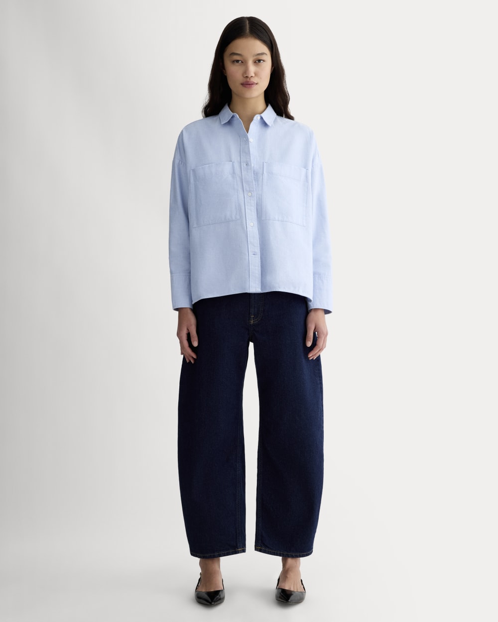 The Boxy Oxford | Light Blue