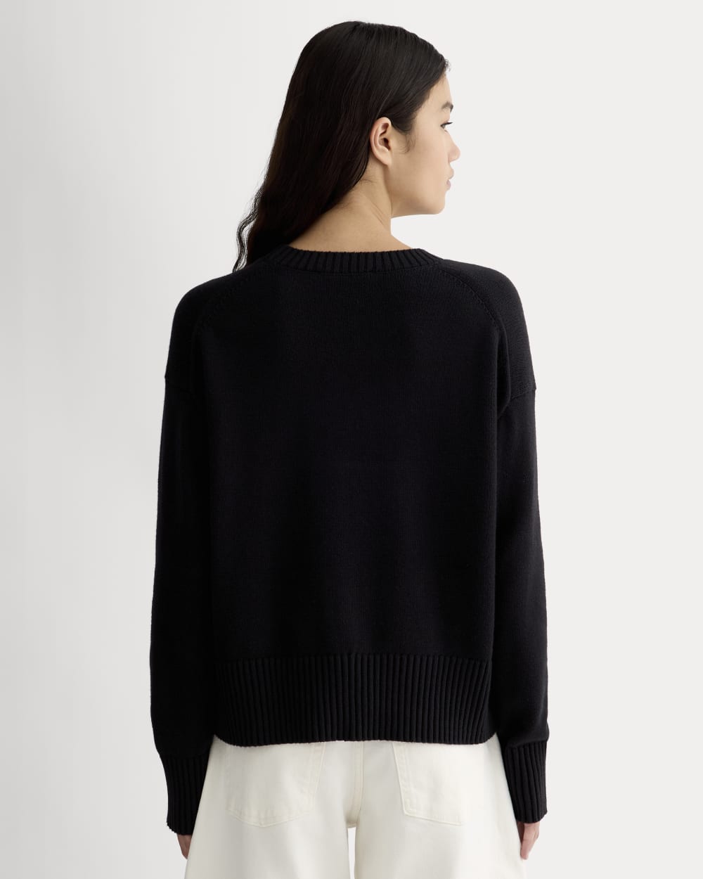The Boxy Sweater in Everyday Cotton | Black