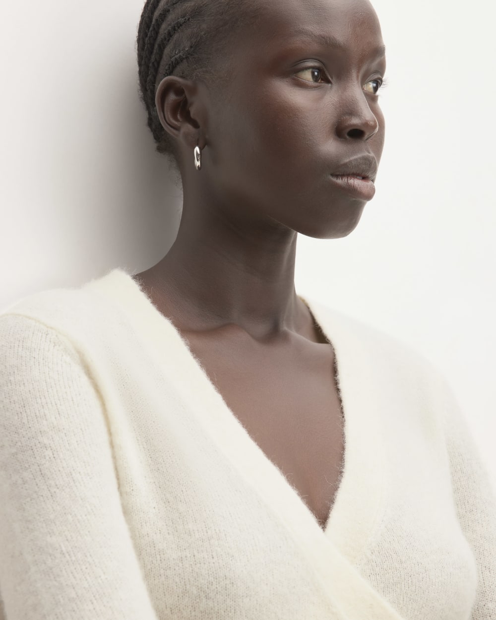 The Alpaca Wrap Sweater | Snow