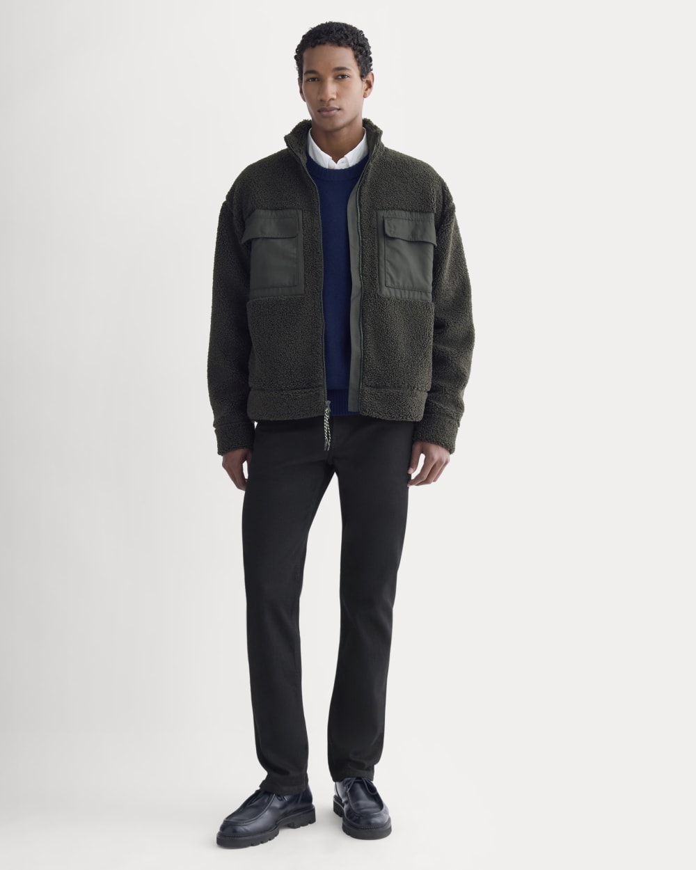 ReTrack Fleece Zip-Up | Black