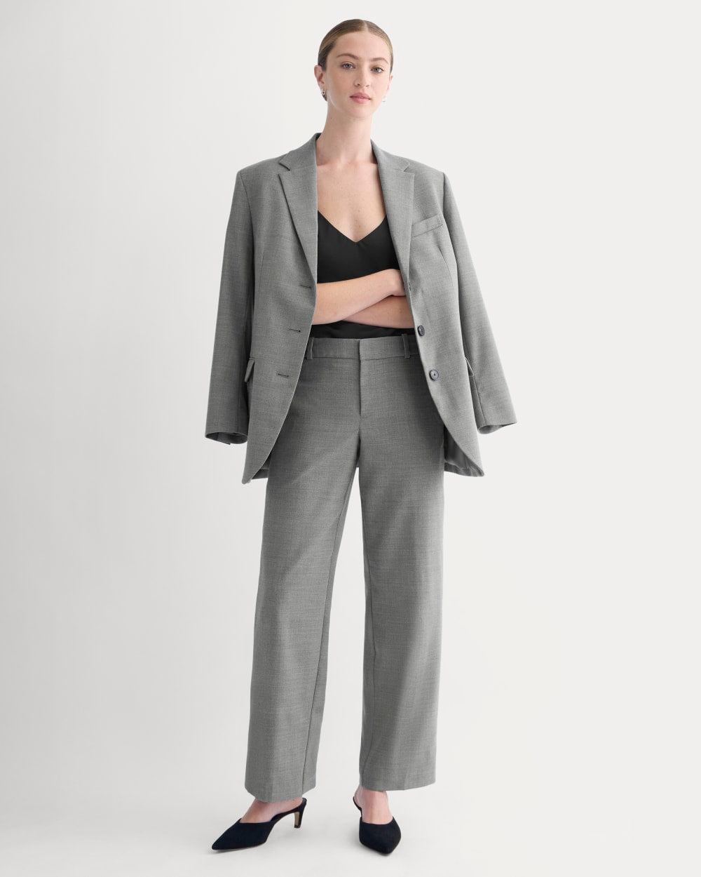 Straight-Leg Trouser in Tailor Twill | Heather Graphite