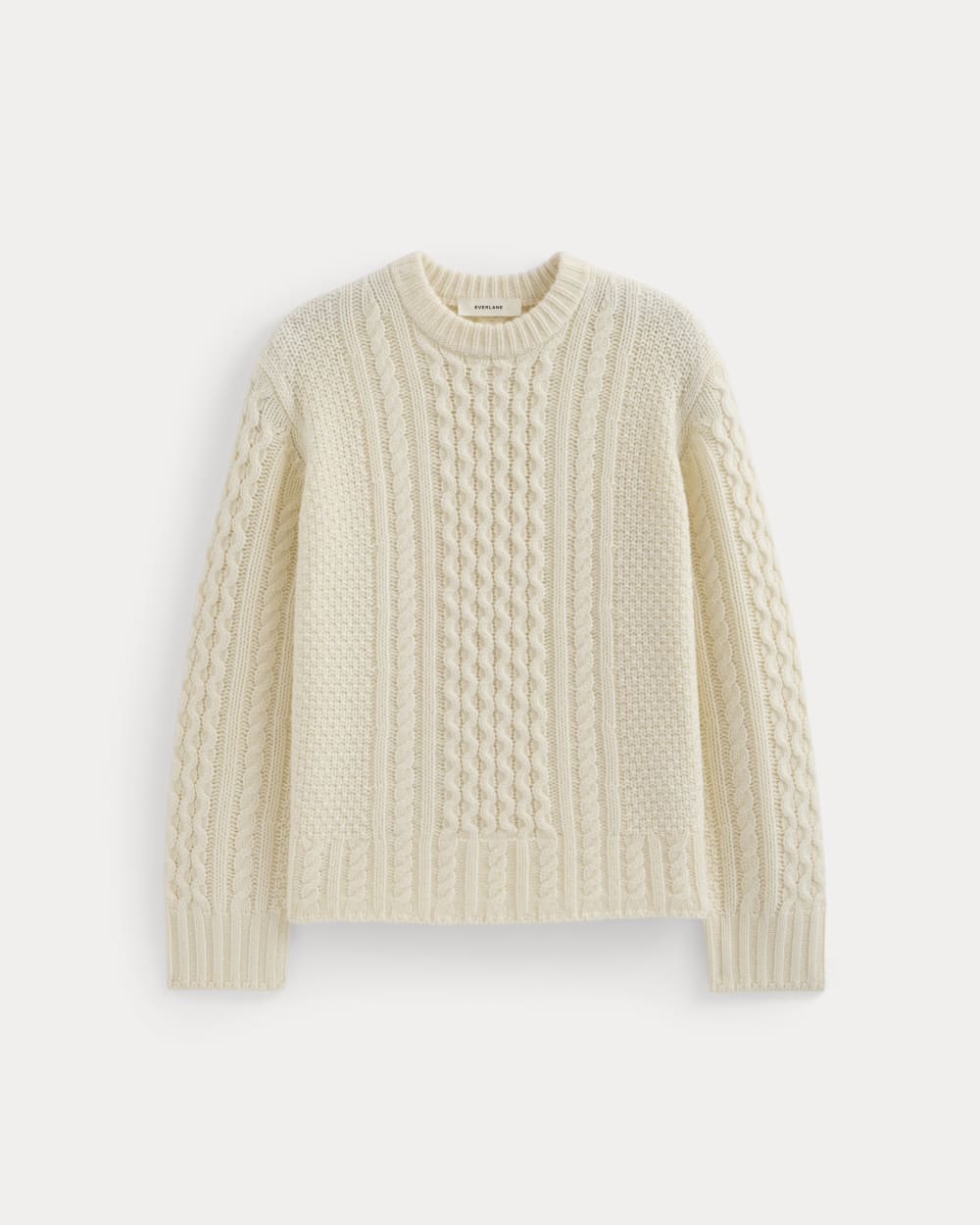 Cable Sweater in Luxe Merino | Bone