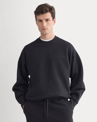 Luxe Fleece Crew Pullover | Black