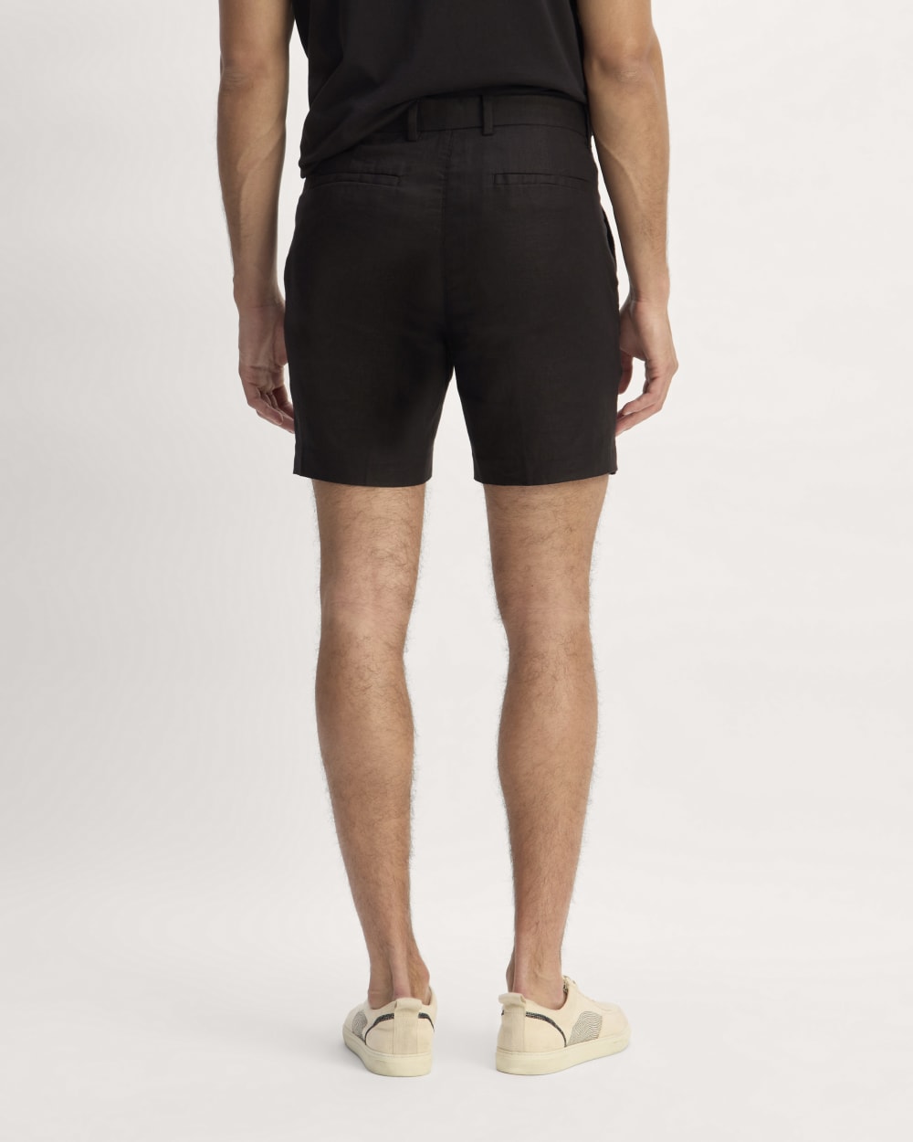 The 7 Linen Trouser Short | Black