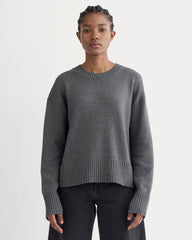The Boxy Sweater in Everyday Cotton | Heathered Charcoal
