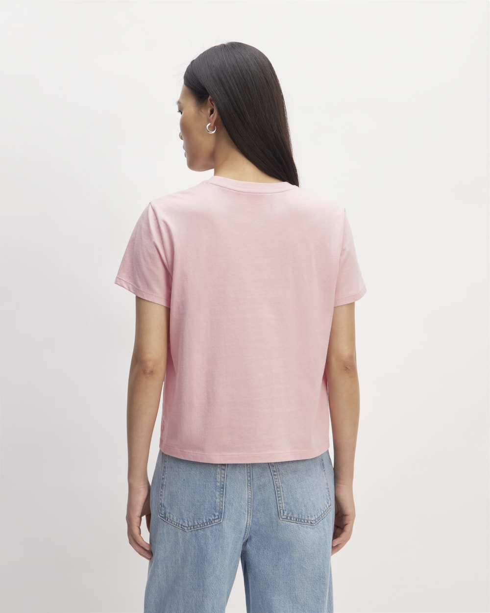 The Box-Cut Tee in Essential Cotton | Rose Pink | Pocket