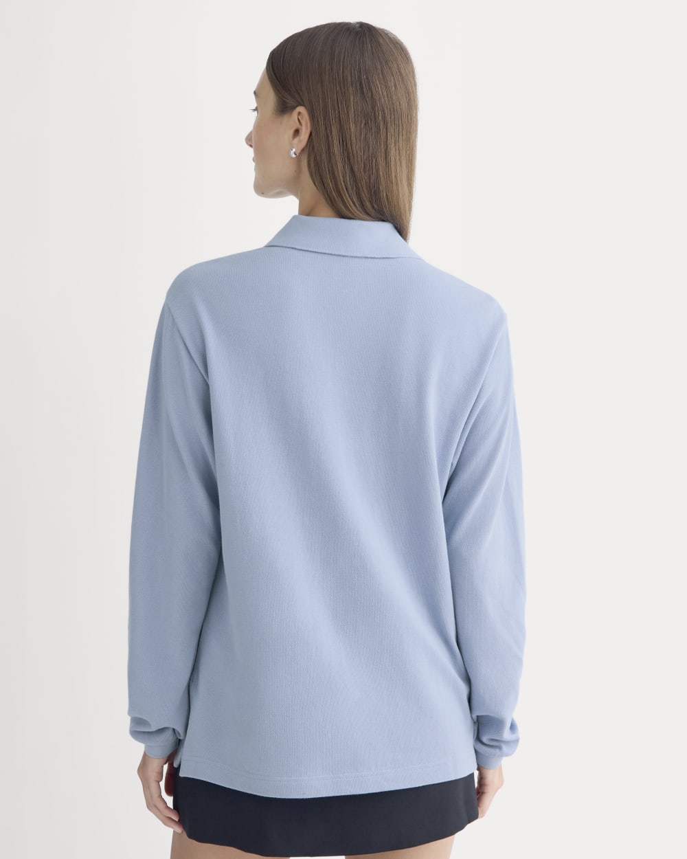 Oversized Pique Polo | Soft Blue
