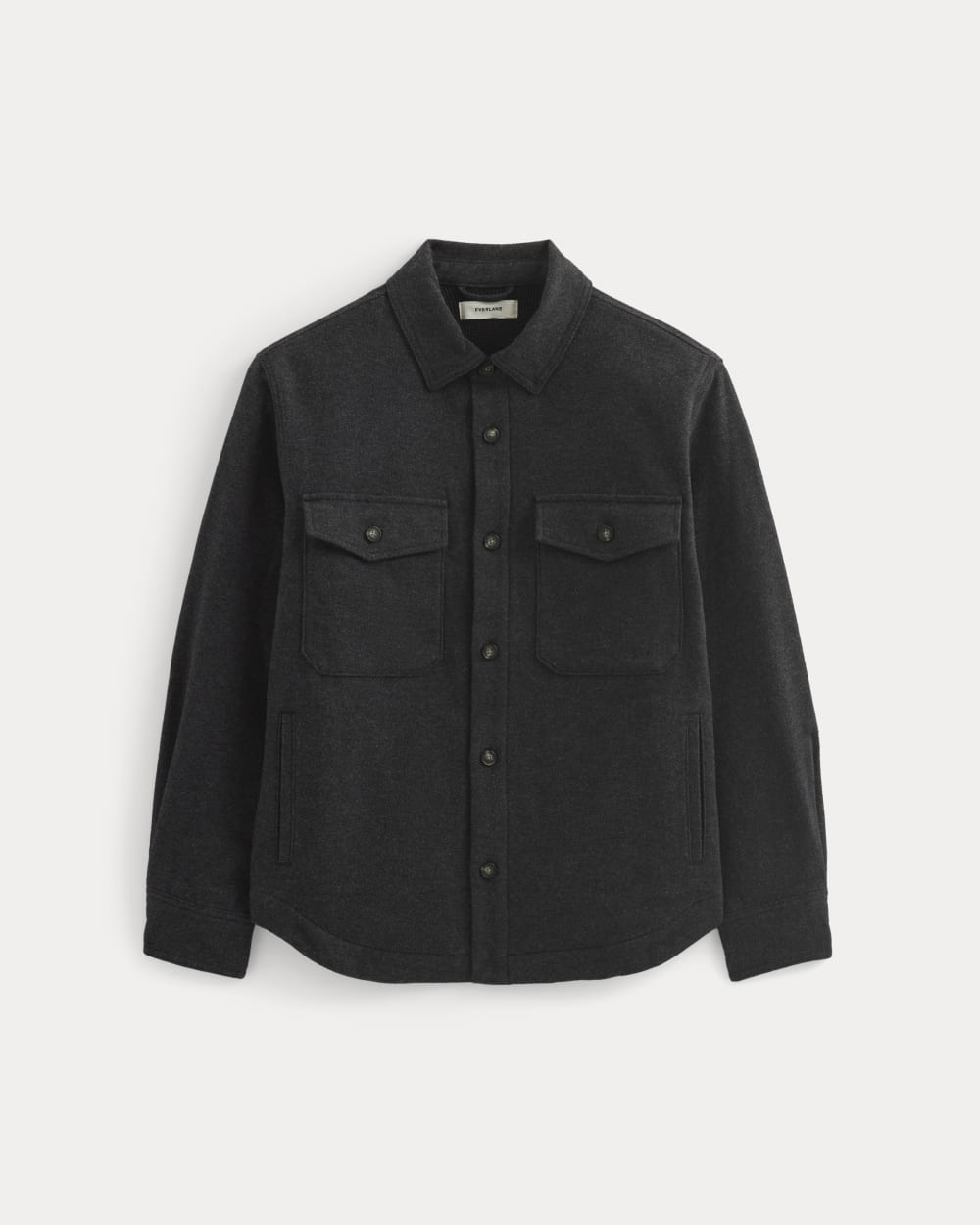 Heavyweight Waffle Twill Overshirt | Heather Charcoal