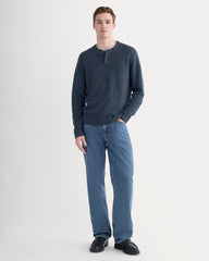 Henley in Wool Cashmere | Indigo