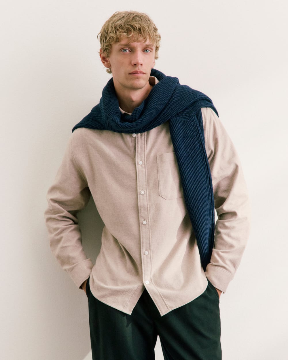 Brushed Flannel Shirt | Heathered Oatmeal