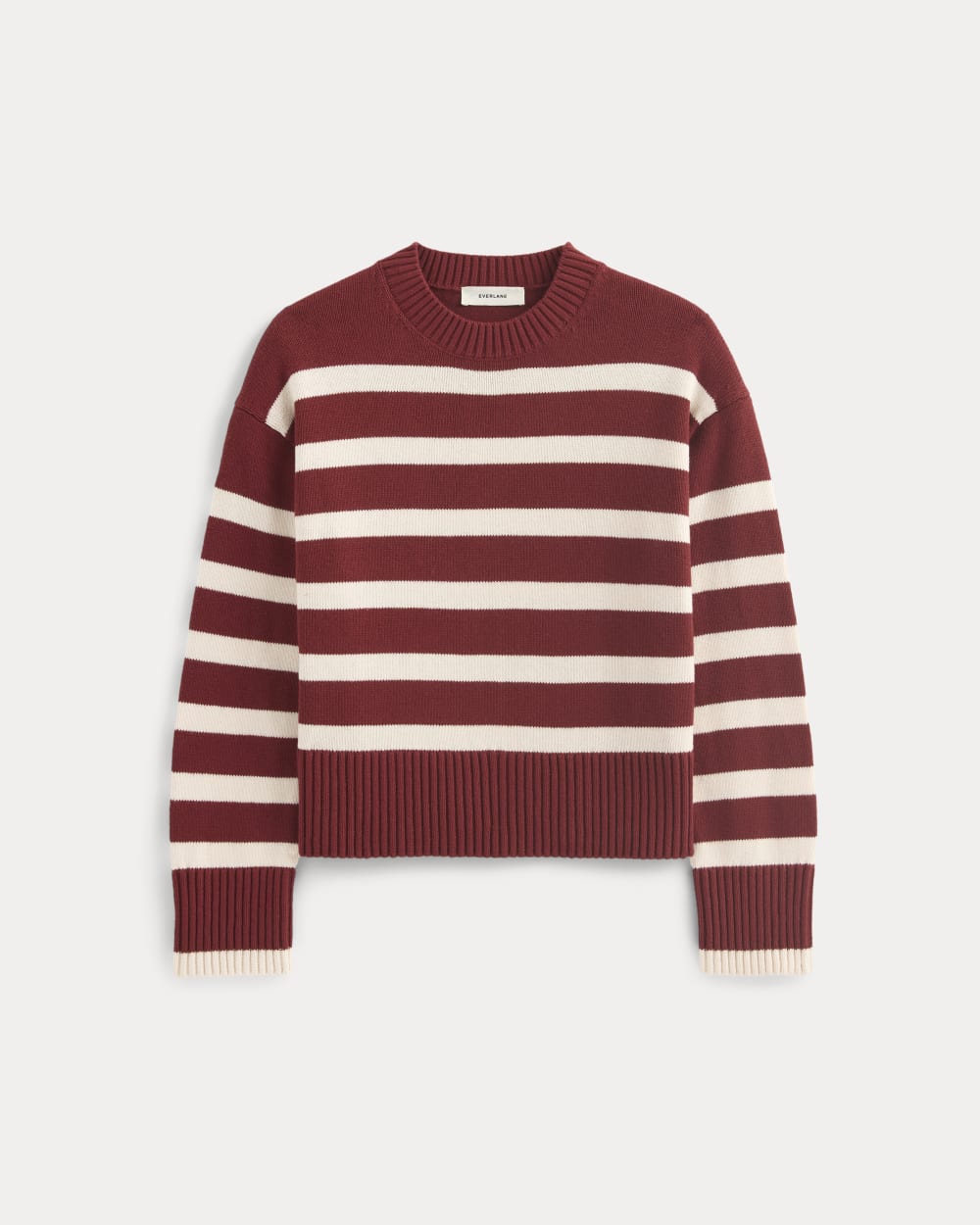 The Boxy Sweater in Everyday Cotton | Merlot / Canvas