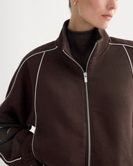 Luxe Fleece Track Jacket | Dark Chocolate