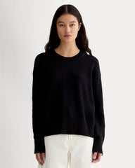 The Boxy Sweater in Everyday Cotton | Black